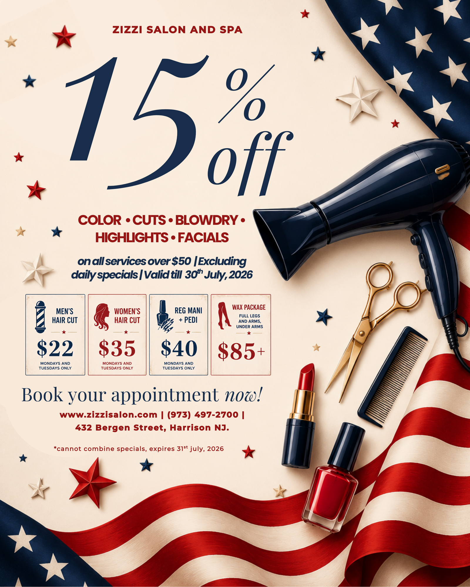 Summer Specials at Zizzi Salon & Spa