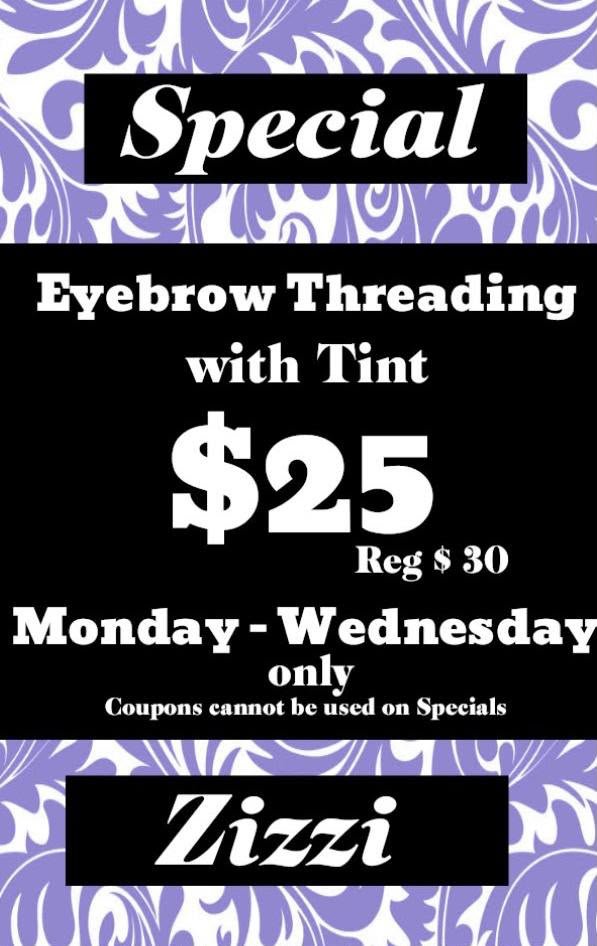 Eyebrow Threading with Tint — 5, Mon to Wed